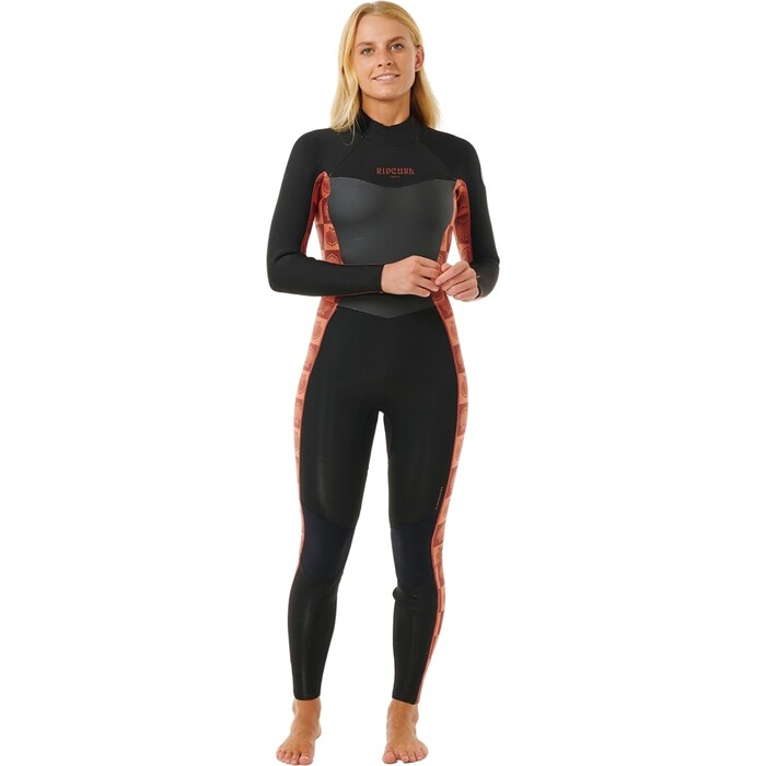 2024 Rip Curl Womens Dawn Patrol 5/3mm Back Zip Wetsuit 15QWFS - Rust